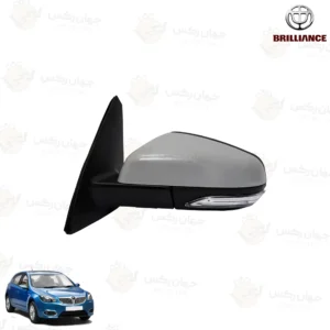 آینه جانبی چپ مناسب برلیانس H320 - سمت راننده (رنگ خام)