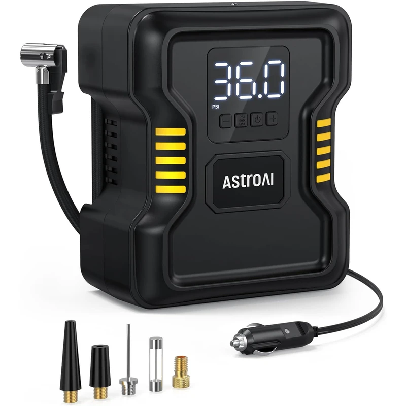محتویات جعبه پمپ باد AstroAI AIRUN S2